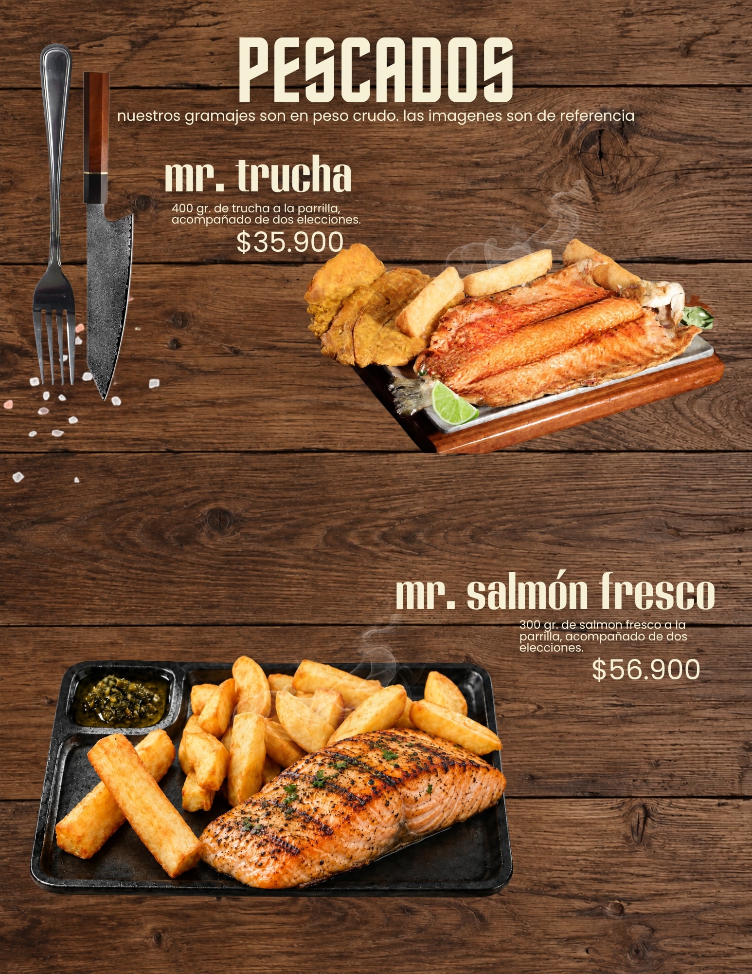 Menú Mr.asao — pescados