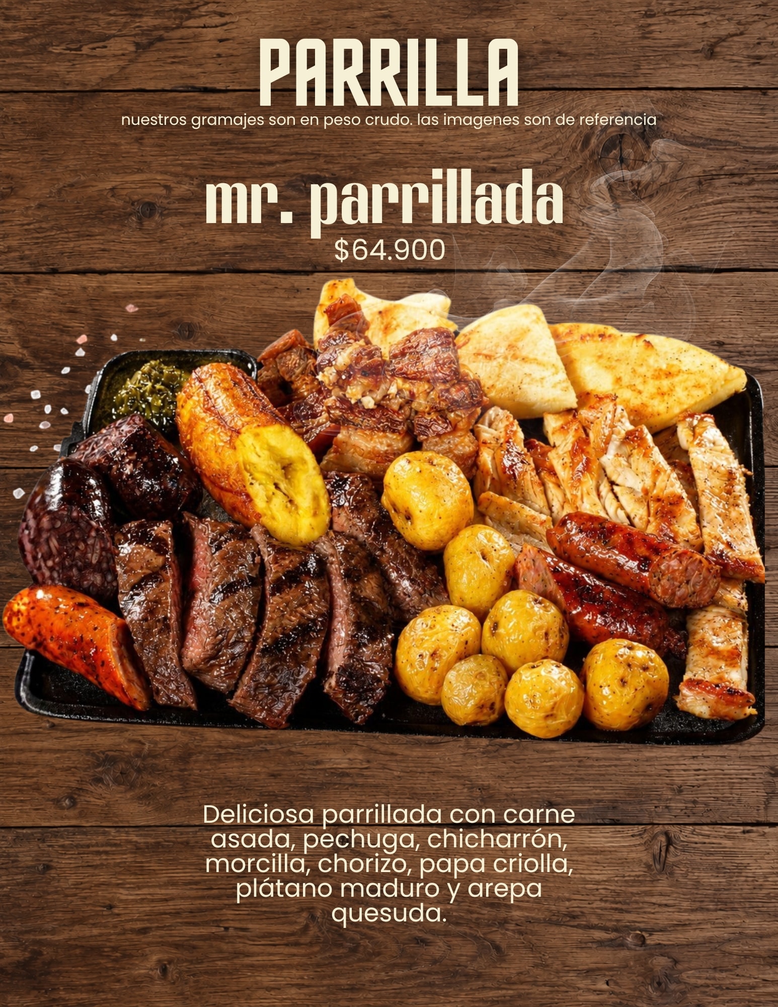 Menú Mr.asao — parrillada